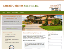 Tablet Screenshot of carnellgoldstonconcrete.com